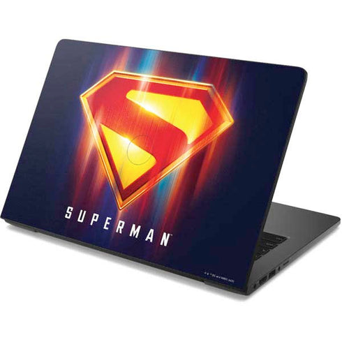 Superman 2025 Energy Shield Neon Emblem Dell Chromebook Skin
