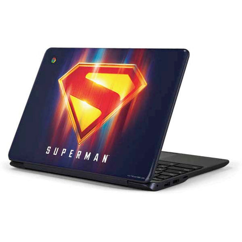 Superman 2025 Energy Shield Neon Emblem Samsung Chromebook Skin