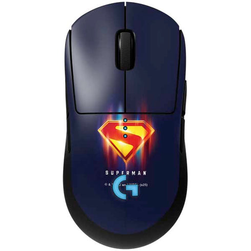 Superman 2025 Energy Shield Neon Emblem G Pro Wireless Gaming Mouse Skin