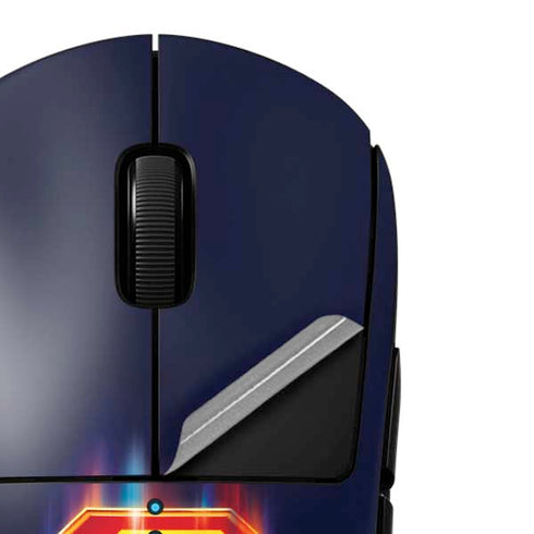 Superman 2025 Energy Shield Neon Emblem G Pro Wireless Gaming Mouse Skin
