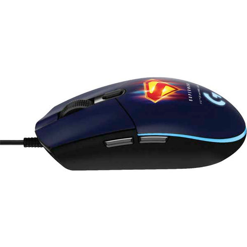 Superman 2025 Energy Shield Neon Emblem G203 Prodigy RGB Wired Gaming Mouse Skin