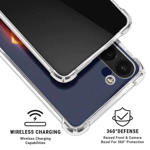 Superman 2025 Energy Shield Neon Emblem Galaxy A13 5G Clear Case