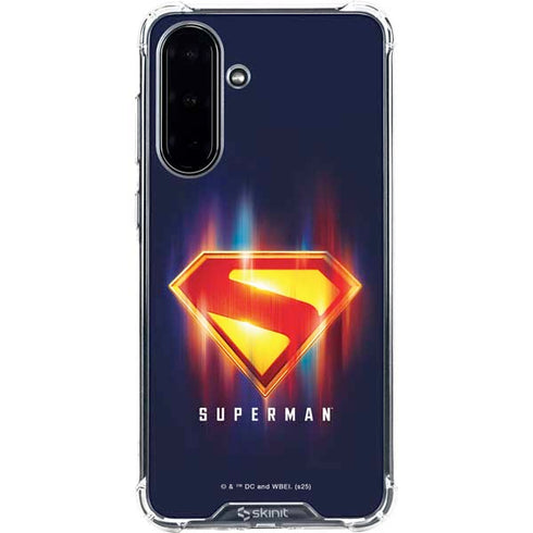 Superman 2025 Energy Shield Neon Emblem Galaxy A36 5G Clear Case