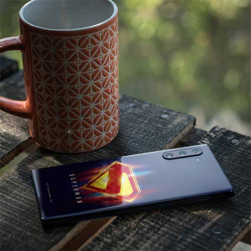 Superman 2025 Energy Shield Neon Emblem Galaxy Note 10 Skin