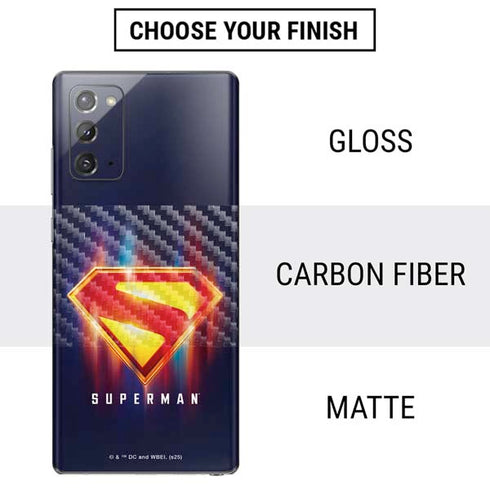 Superman 2025 Energy Shield Neon Emblem Galaxy Note20 5G Skin