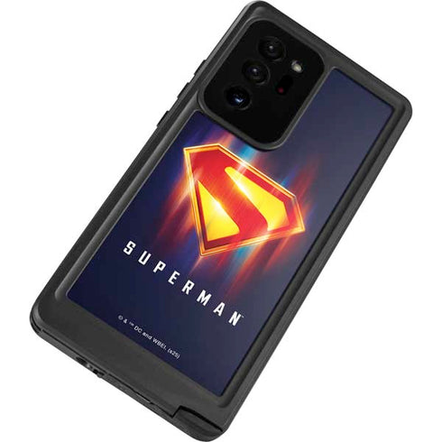 Superman 2025 Energy Shield Neon Emblem Galaxy Note20 Ultra 5G Waterproof Case