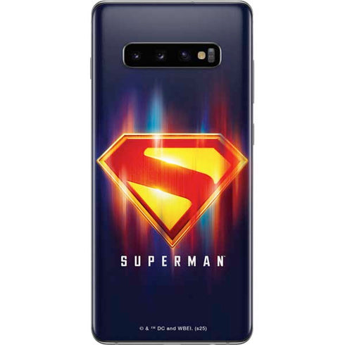Superman 2025 Energy Shield Neon Emblem Galaxy S10 Plus Skin