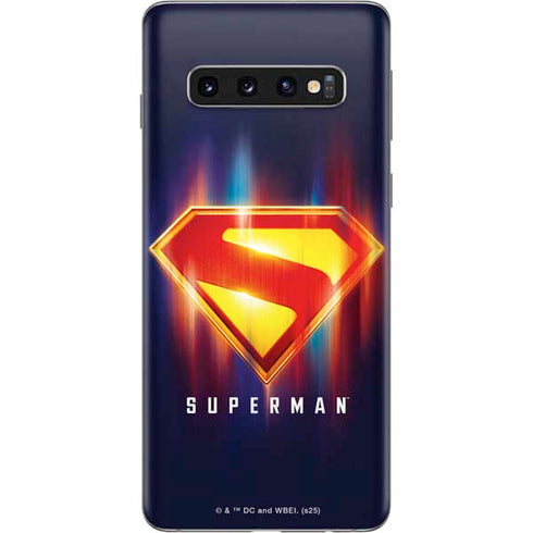 Superman 2025 Energy Shield Neon Emblem Galaxy S10 Skin