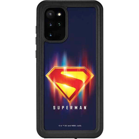Superman 2025 Energy Shield Neon Emblem Galaxy S20 Plus Waterproof Case