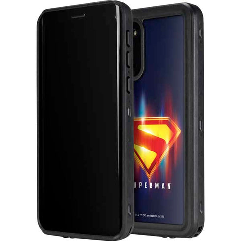 Superman 2025 Energy Shield Neon Emblem Galaxy S20 Plus Waterproof Case