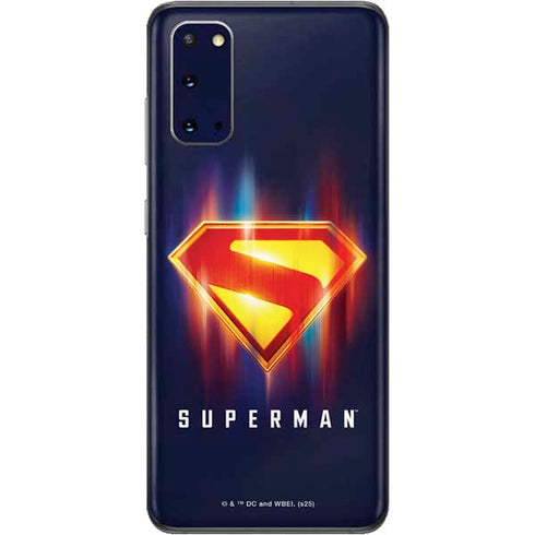 Superman 2025 Energy Shield Neon Emblem Galaxy S20 Skin
