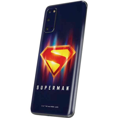 Superman 2025 Energy Shield Neon Emblem Galaxy S20 Skin
