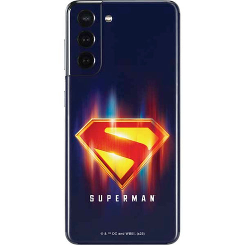Superman 2025 Energy Shield Neon Emblem Galaxy S21 5G Skin