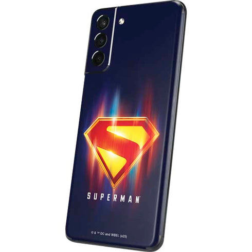 Superman 2025 Energy Shield Neon Emblem Galaxy S21 5G Skin