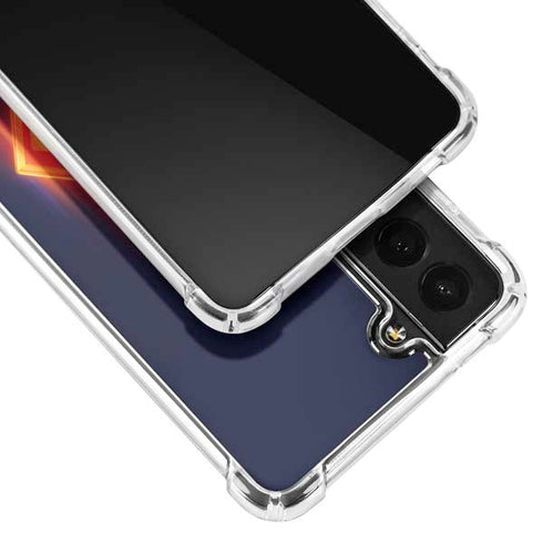 Superman 2025 Energy Shield Neon Emblem Galaxy S21 FE Clear Case