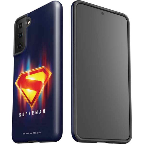 Superman 2025 Energy Shield Neon Emblem Galaxy S21 FE Pro Case