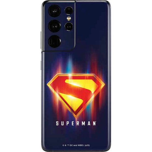 Superman 2025 Energy Shield Neon Emblem Galaxy S21 Ultra 5G Skin