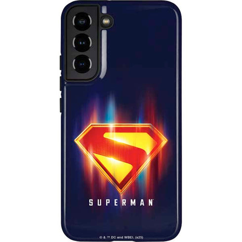 Superman 2025 Energy Shield Neon Emblem Galaxy S22 Plus Pro Case