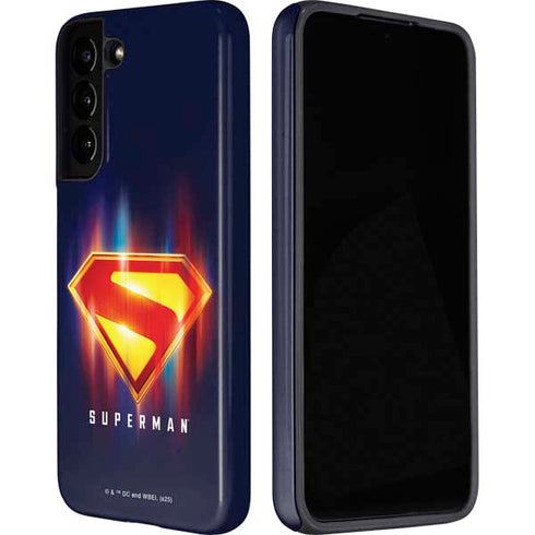 Superman 2025 Energy Shield Neon Emblem Galaxy S22 Plus Pro Case
