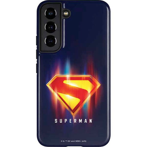 Superman 2025 Energy Shield Neon Emblem Galaxy S22 Pro Case