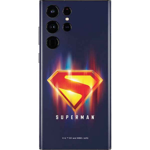 Superman 2025 Energy Shield Neon Emblem Galaxy S22 Ultra Skin