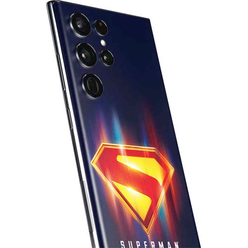 Superman 2025 Energy Shield Neon Emblem Galaxy S22 Ultra Skin
