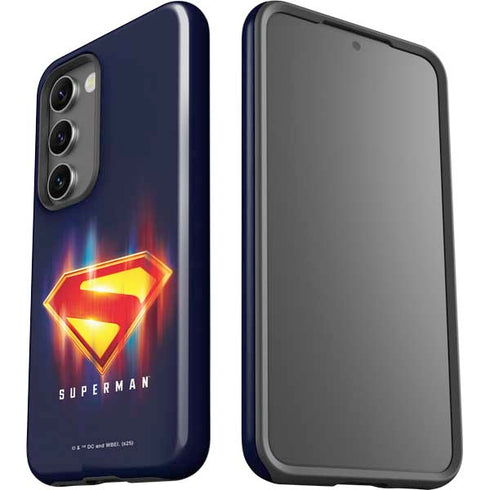 Superman 2025 Energy Shield Neon Emblem Galaxy S23 Plus Pro Case
