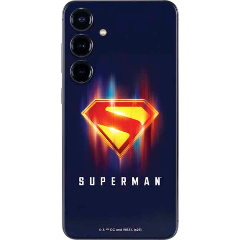 Superman 2025 Energy Shield Neon Emblem Galaxy S24 Skin