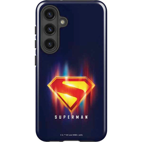 Superman 2025 Energy Shield Neon Emblem Galaxy S25 Impact Case