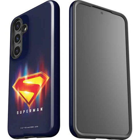 Superman 2025 Energy Shield Neon Emblem Galaxy S25 Impact Case