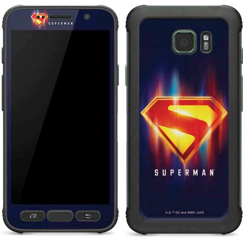 Superman 2025 Energy Shield Neon Emblem Galaxy S7 Active Skin