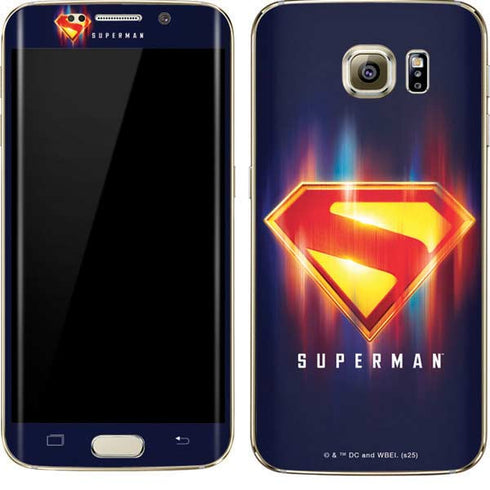 Superman 2025 Energy Shield Neon Emblem Galaxy S7 Edge Skin