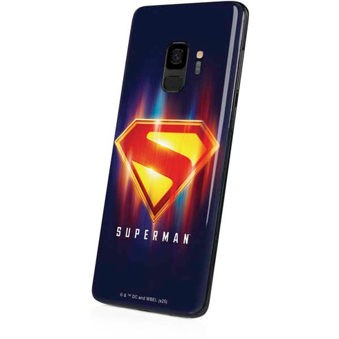 Superman 2025 Energy Shield Neon Emblem Galaxy S9 Skin