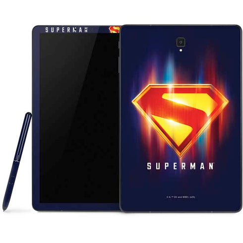 Superman 2025 Energy Shield Neon Emblem Samsung Galaxy Tab Skin