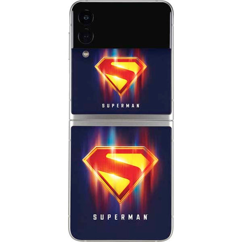 Superman 2025 Energy Shield Neon Emblem Galaxy Z Flip3 5G Skin