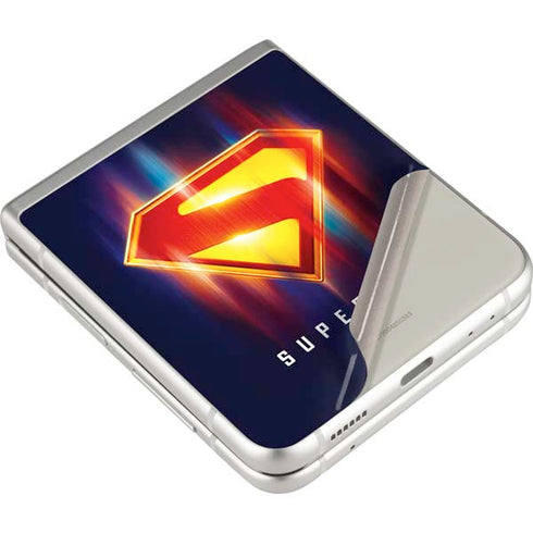 Superman 2025 Energy Shield Neon Emblem Galaxy Z Flip3 5G Skin