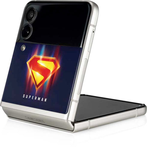 Superman 2025 Energy Shield Neon Emblem Galaxy Z Flip3 5G Skin