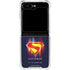 Superman 2025 Energy Shield Neon Emblem Galaxy Z Flip5 5G Clear Case