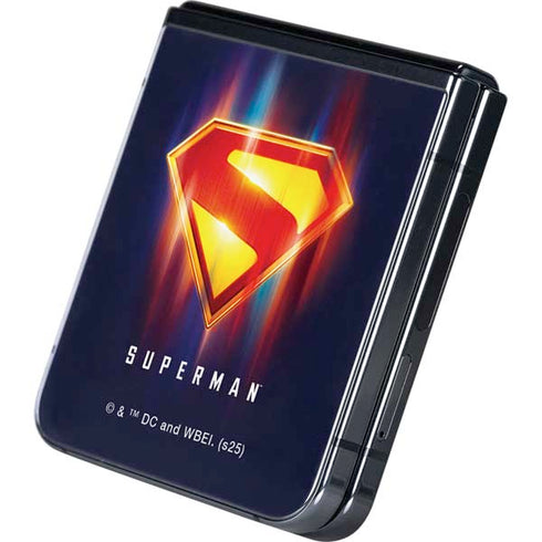 Superman 2025 Energy Shield Neon Emblem Galaxy Z Flip5 5G Skin