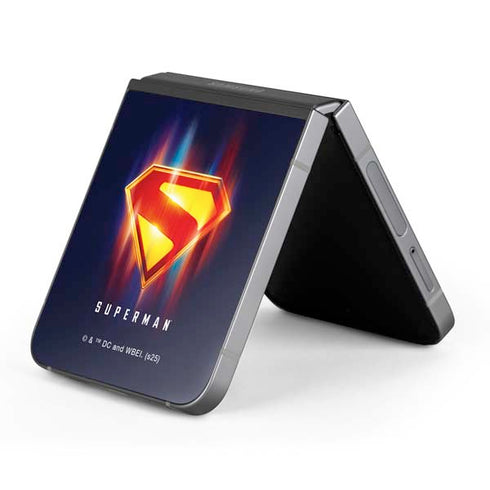 Superman 2025 Energy Shield Neon Emblem Galaxy Z Flip6 Skin
