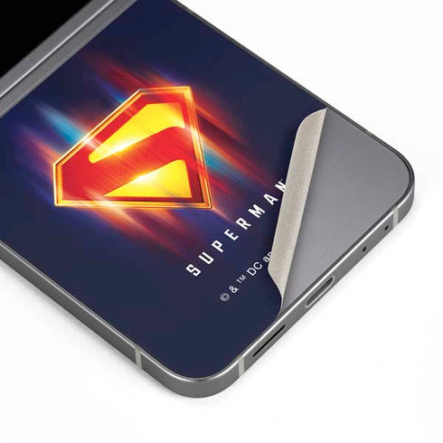 Superman 2025 Energy Shield Neon Emblem Galaxy Z Flip6 Skin
