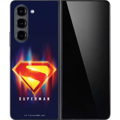 Superman 2025 Energy Shield Neon Emblem Galaxy Z Fold5 5G Skin