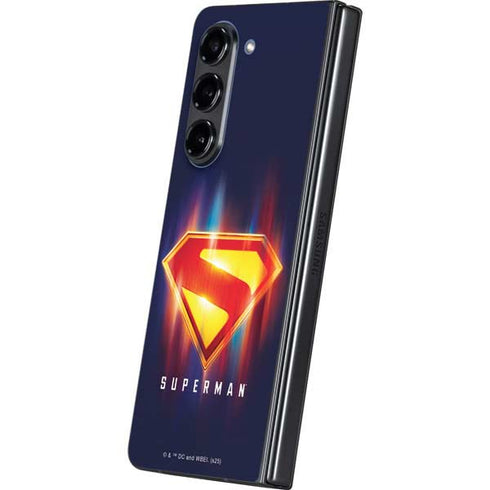 Superman 2025 Energy Shield Neon Emblem Galaxy Z Fold5 5G Skin