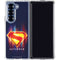 Superman 2025 Energy Shield Neon Emblem Galaxy Z Fold6 Clear Case
