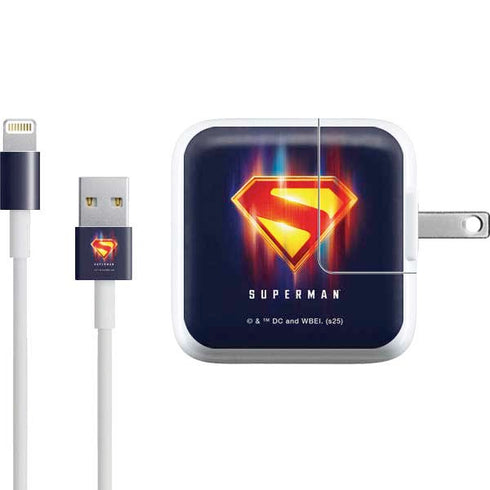 Superman 2025 Energy Shield Neon Emblem iPad Charger (10W USB) Skin