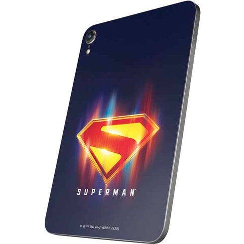 Superman 2025 Energy Shield Neon Emblem Apple iPad Mini Skin