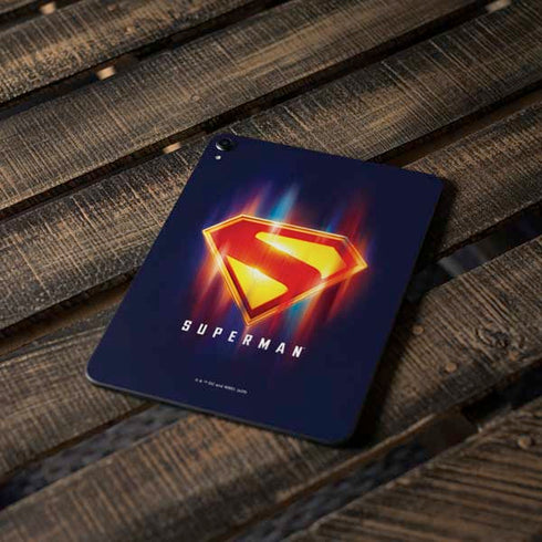 Superman 2025 Energy Shield Neon Emblem Apple iPad Pro Skin