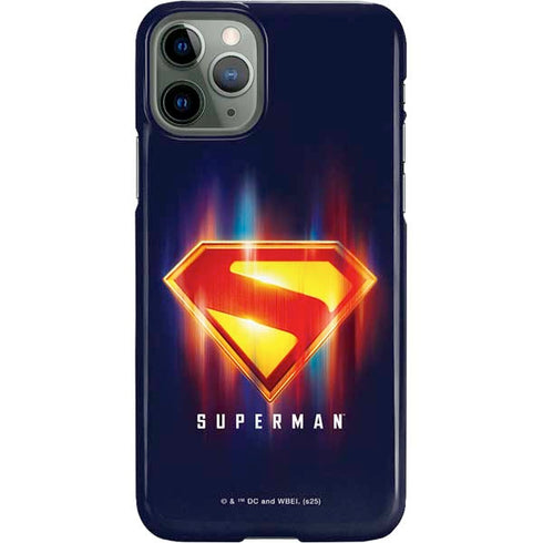 Superman 2025 Energy Shield Neon Emblem iPhone 11 Pro Lite Case