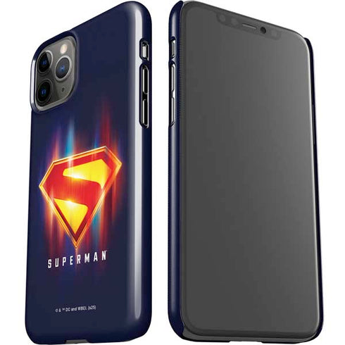 Superman 2025 Energy Shield Neon Emblem iPhone 11 Pro Lite Case