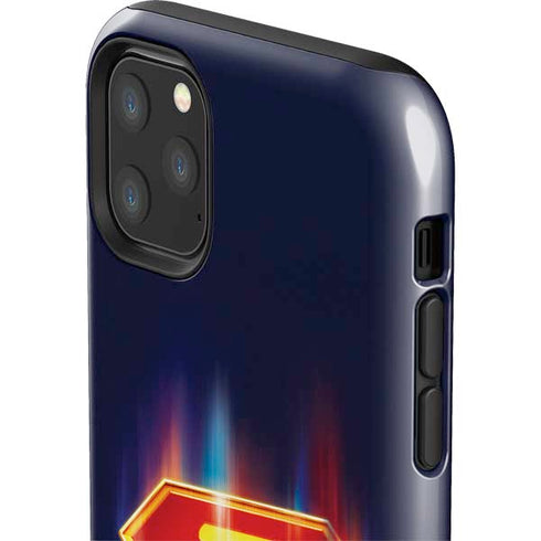 Superman 2025 Energy Shield Neon Emblem iPhone 11 Pro Max Impact Case